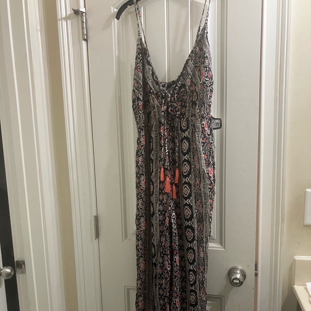 Angie wide/ straight leg jumpsuit-Boho style